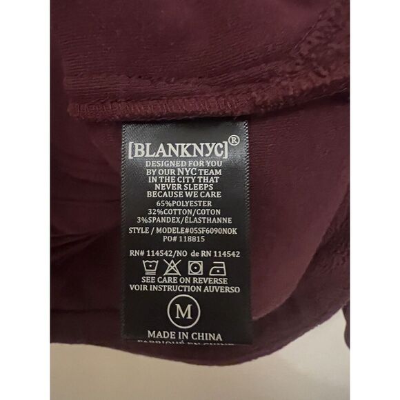 BlankNYC Fleece Jacket Shirt Shacket Burgundy Wine Red Size Medium Cozy Soft - Picture 15 of 16